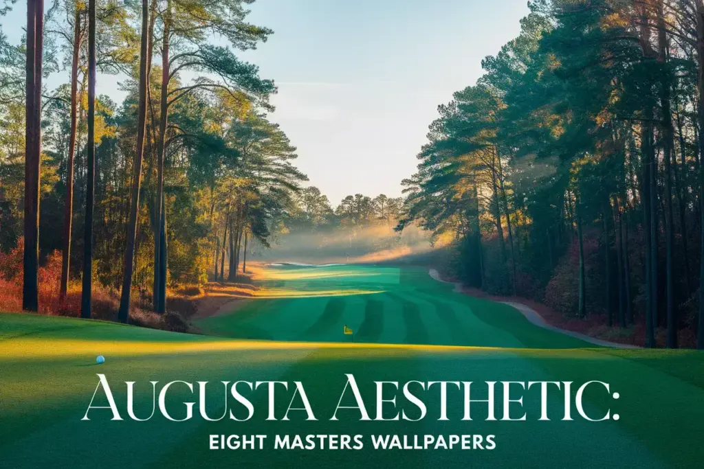 Augusta National Fairway Morning Mist Golf Ball Tee Wide Angle