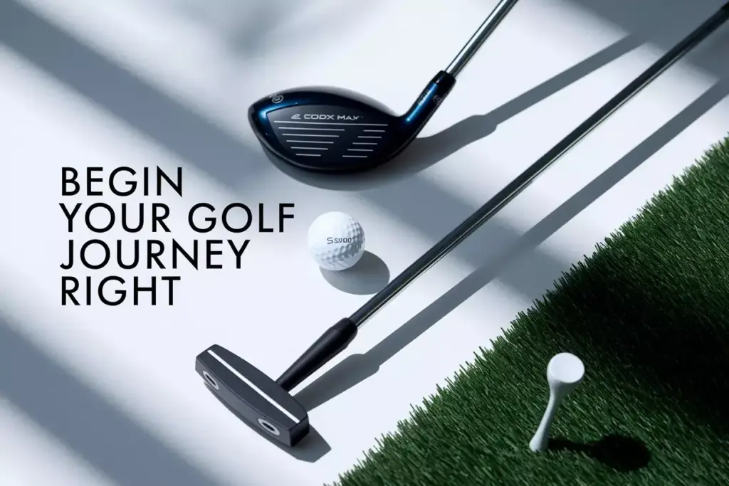 Beginning Golf Journey With Premium Driver Putter On Green