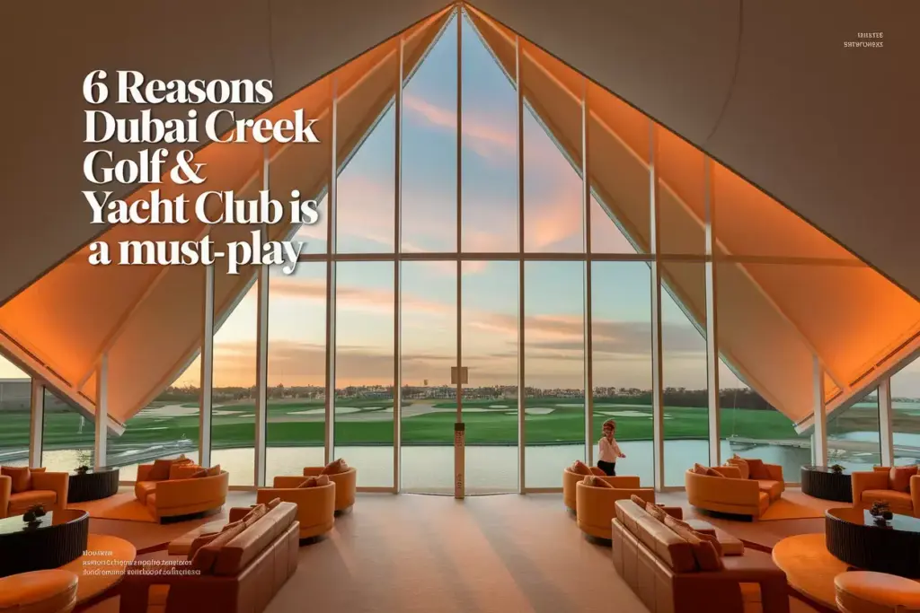 Interior Of Luxury Sail Shaped Clubhouse With Course View