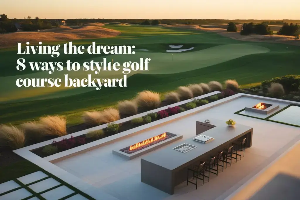 Luxury Backyard Seamless Transition To Golf Course Aerial Sunrise View