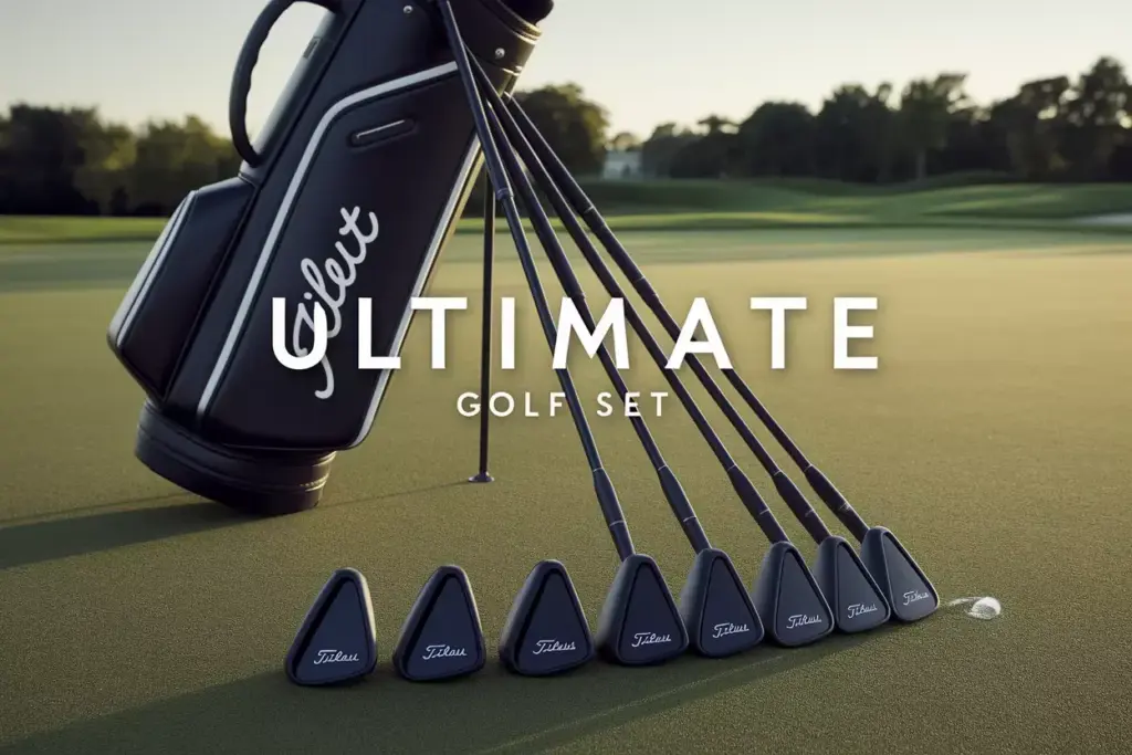 Ultimate Titleist Golf Set Seven Black Irons On Pristine Green Dawn