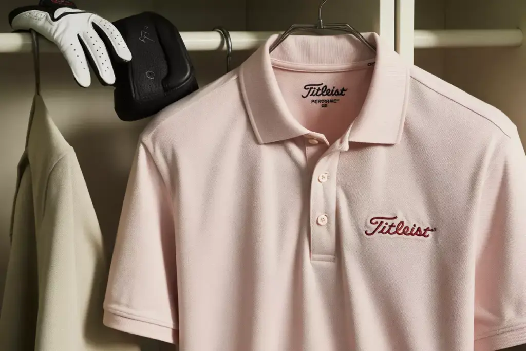 Titleist blush players polo classic fit locker still life