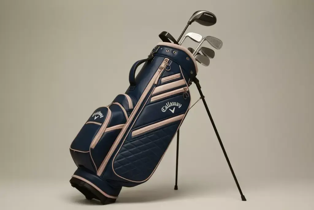 Callaway uptown stand bag navy rose gold quilted premium hardware