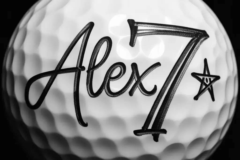 Personalized signature design golf ball custom artwork
