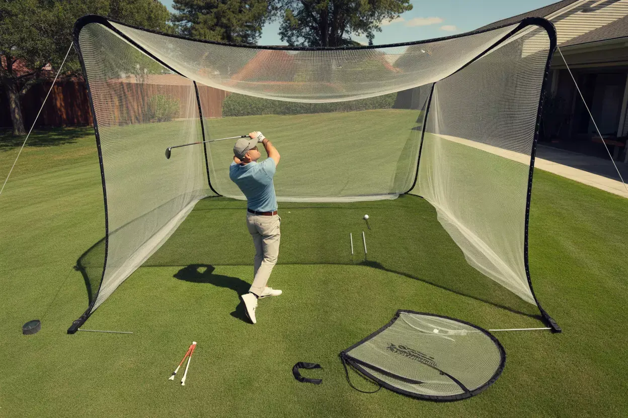 Read more about the article 6 Backyard Golf Net Ideas to Practice Safely & Save Your Windows