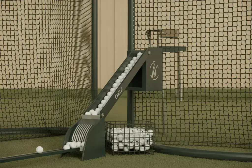 Smart Golf Net With Automated Ball Return System And Storage Hopper