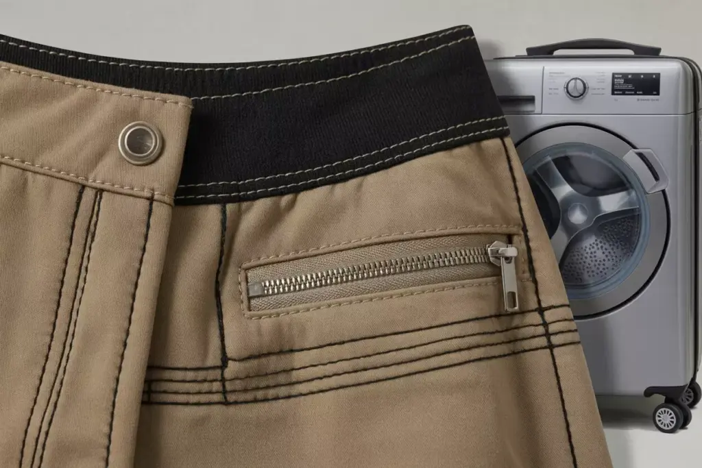 Detail reinforced seams zipper skirt washing machine