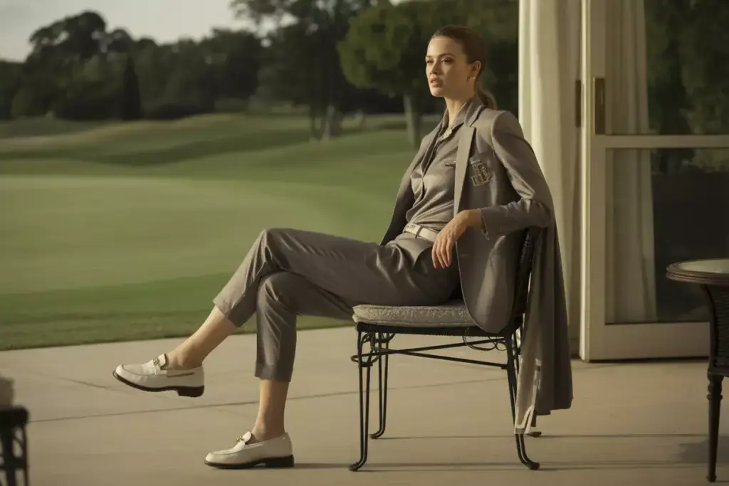 Luxury leisure cropped pants blazer upscale club