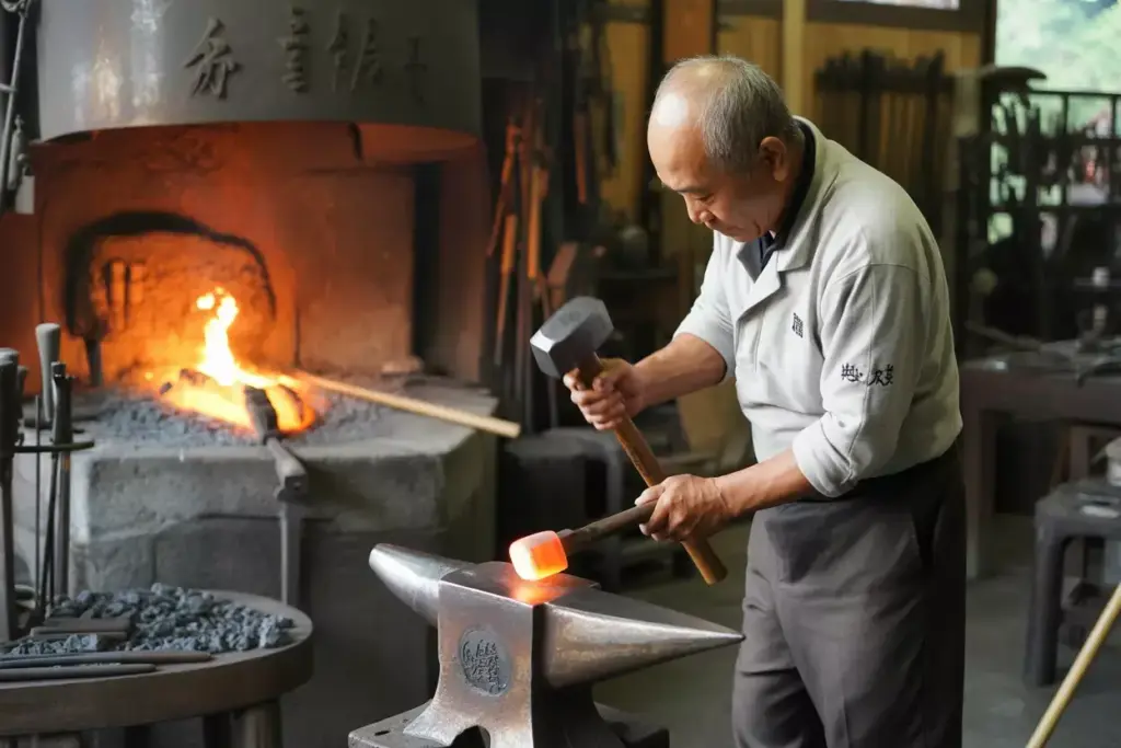 Miura Forge Master Craftsman Hand Hammering Red Hot Iron Clubhead