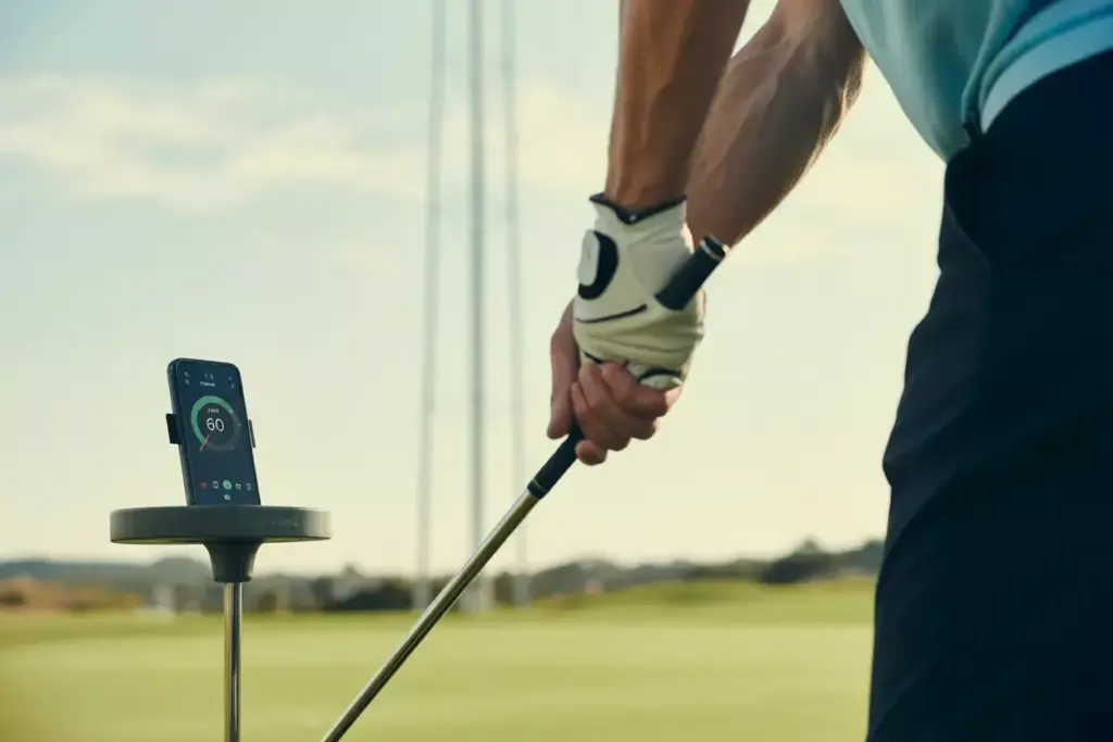 The Tempo And Timing Metronome Drill Close Up Of Golfers Hands And Metronome App