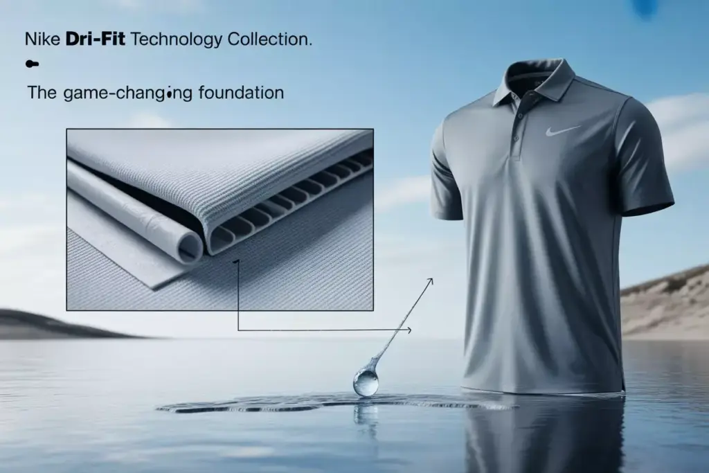 Nike Dri Fit Golf Polo Fabric Moisture Wicking Technology Diagram