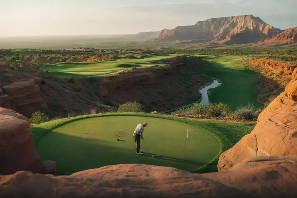 The Cliffs Golf Club Par 3 Green Perched On Cliff Edge