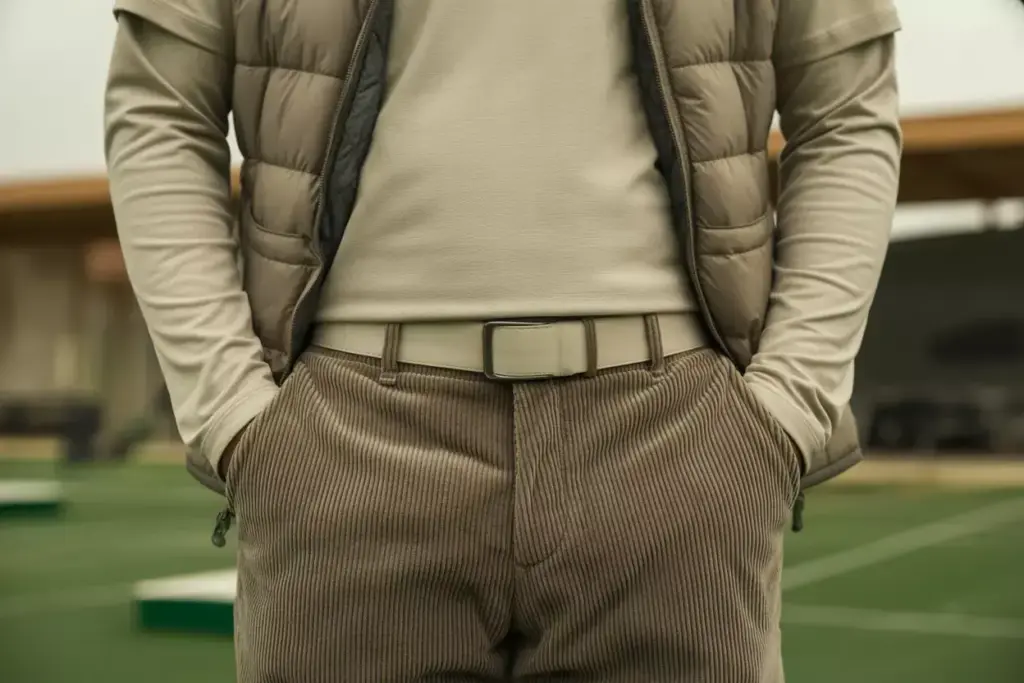 The Texture Mix Master With Bamboo Base Quilted Vest And Corduroy Pants