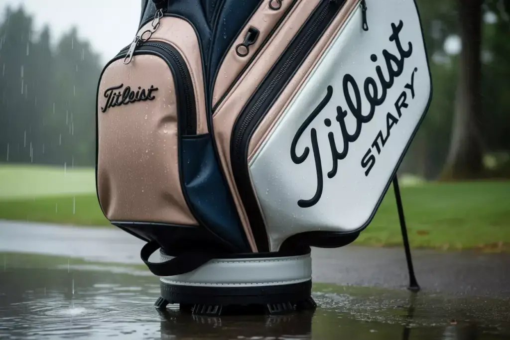 Titleist players stadry waterproof bag wet weather droplets