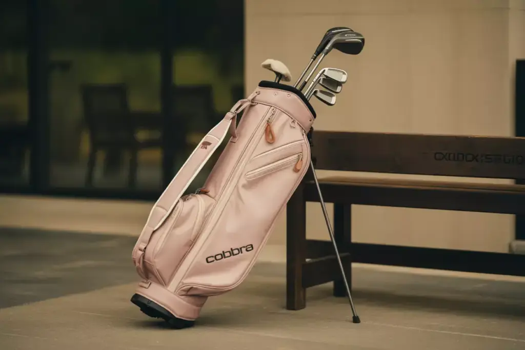 Cobra ultralight sunday bag leather accents bench