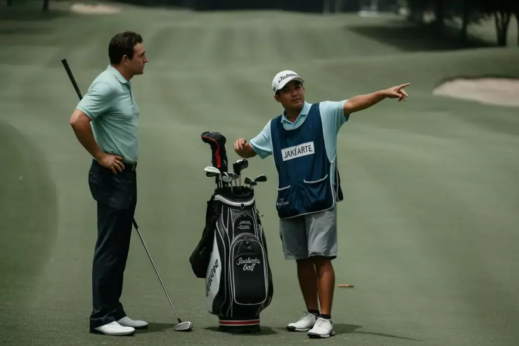 Golfer Caddie Communication Local Wind Green Knowledge