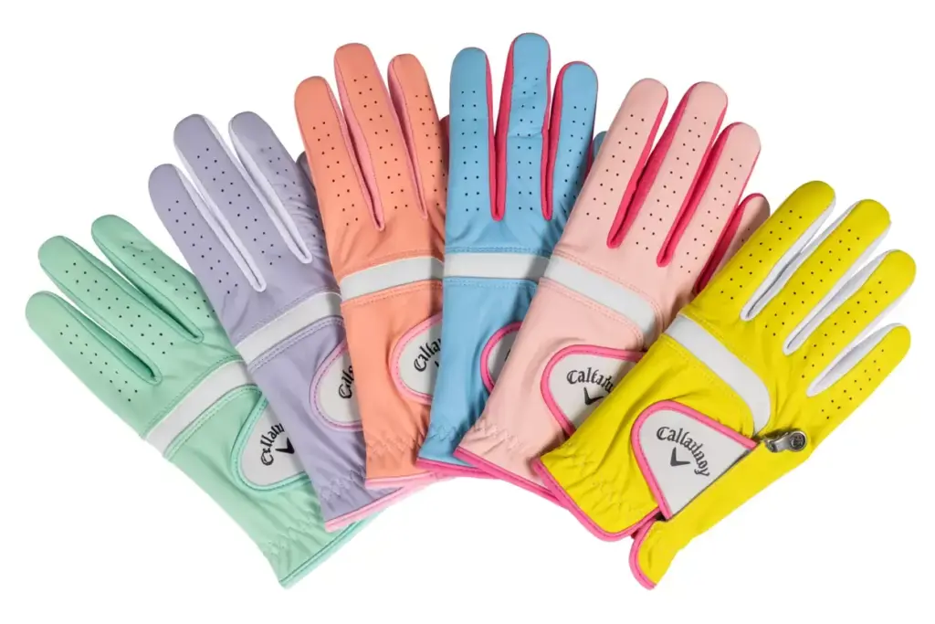 Callaway opti color pastel golf glove set six vibrant hues