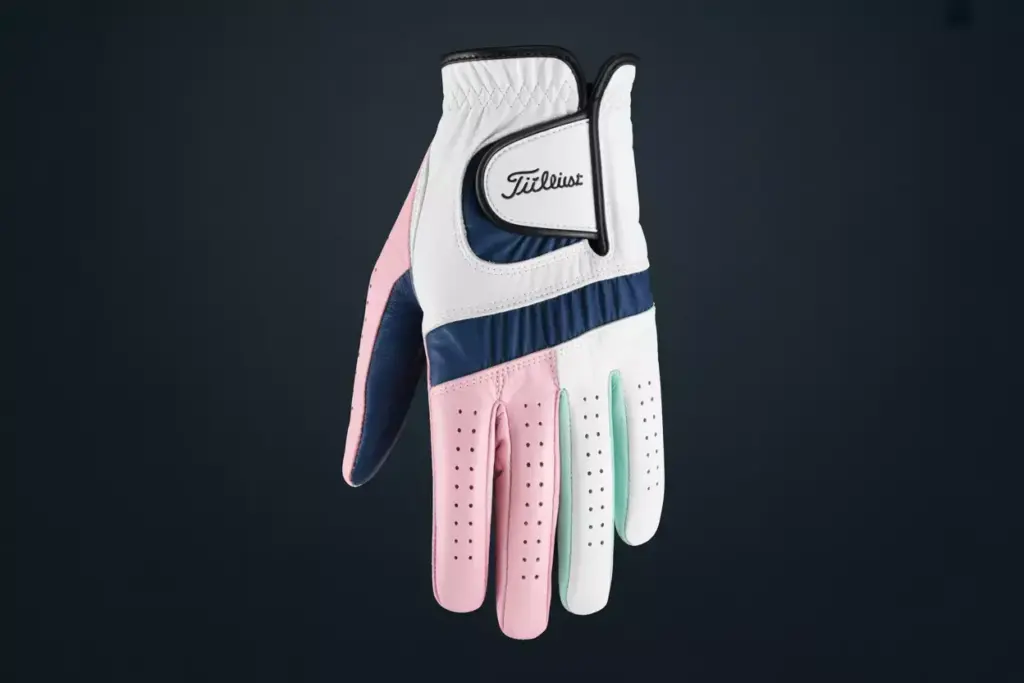 Titleist players golf glove cabretta leather color block design