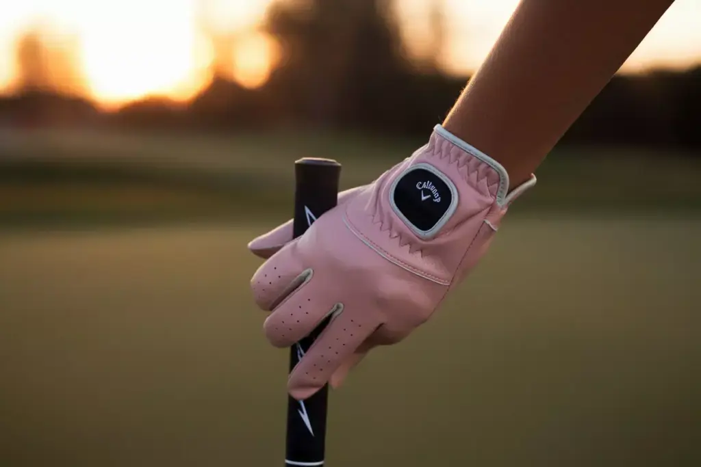 Callaway dawn patrol rose quartz glove on grip evening green