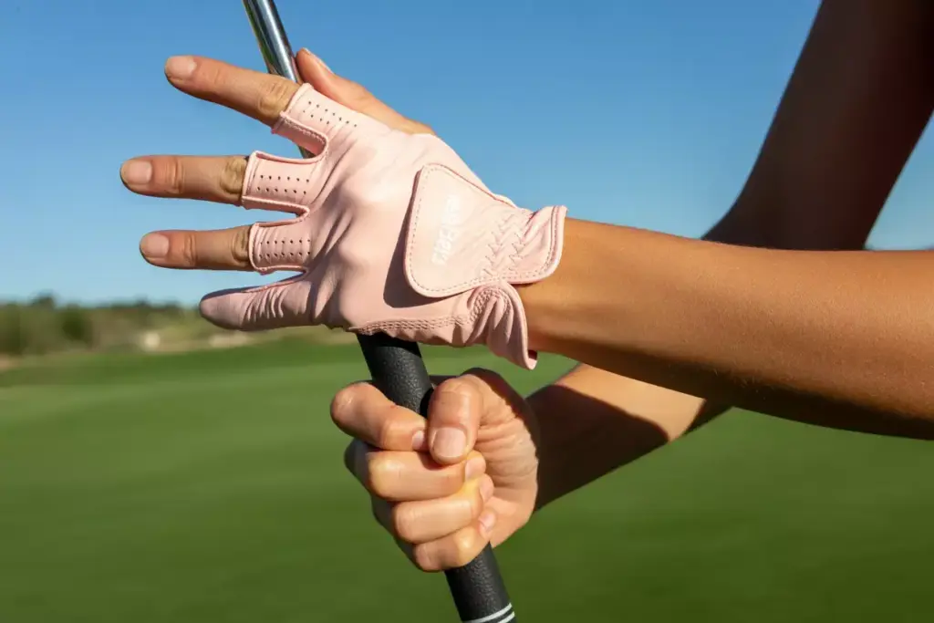 Taylormade kalea blush performance womens glove fairway action