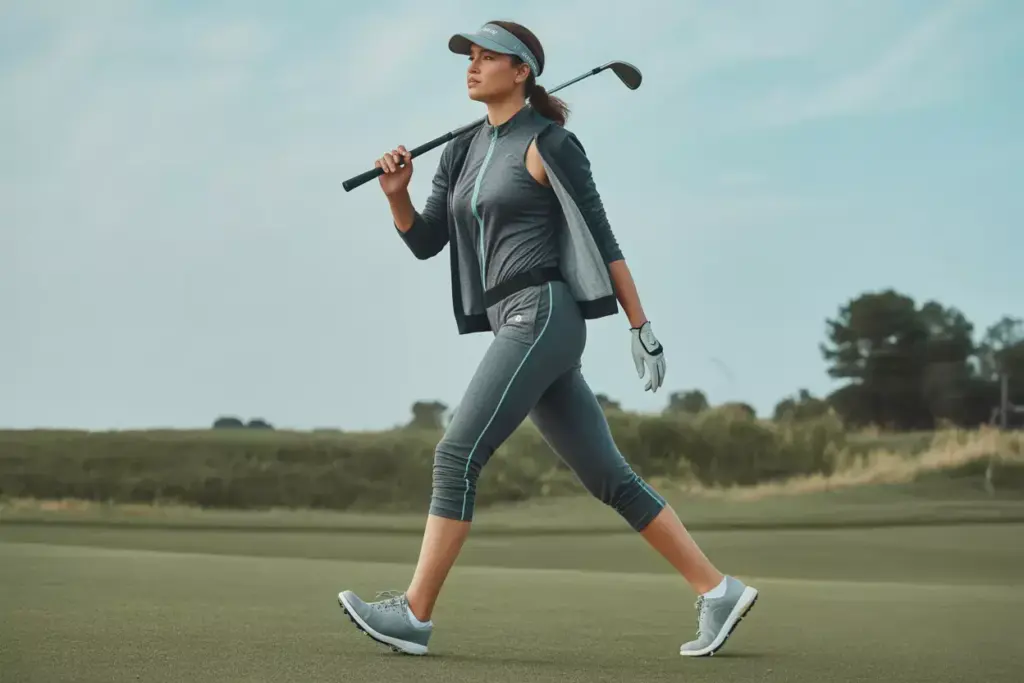 Athleisure golf top leggings morning practice range