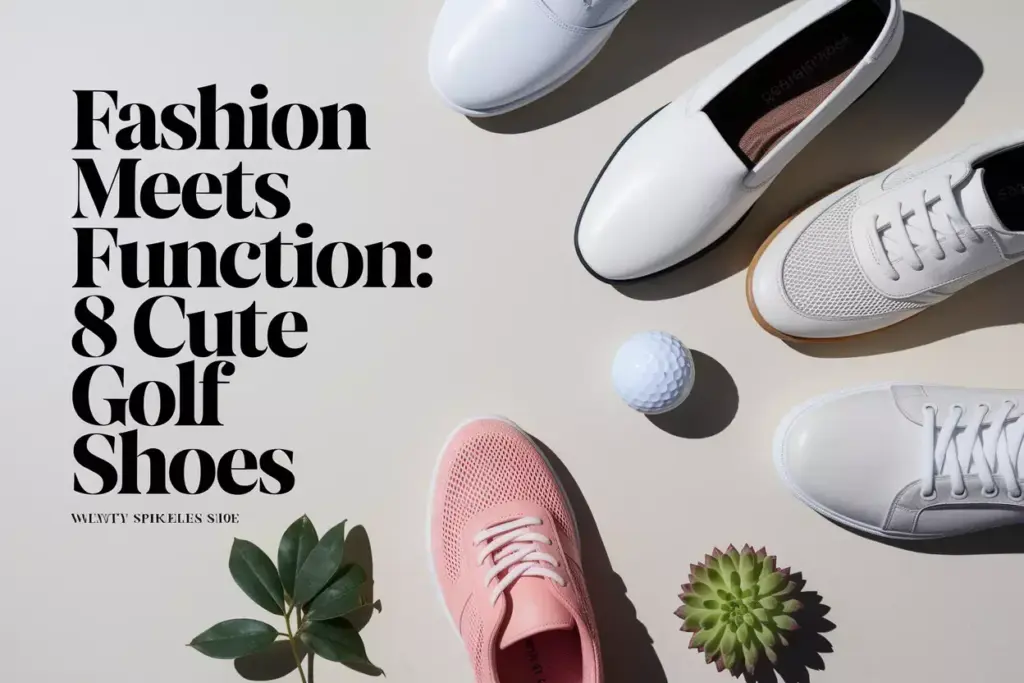 Fashion meets function stylish womens golf shoes flat lay
