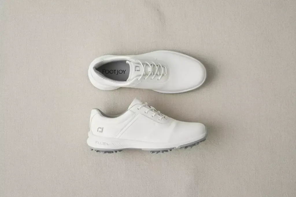 Footjoy fuel white spikeless minimalist dual density eva midsole