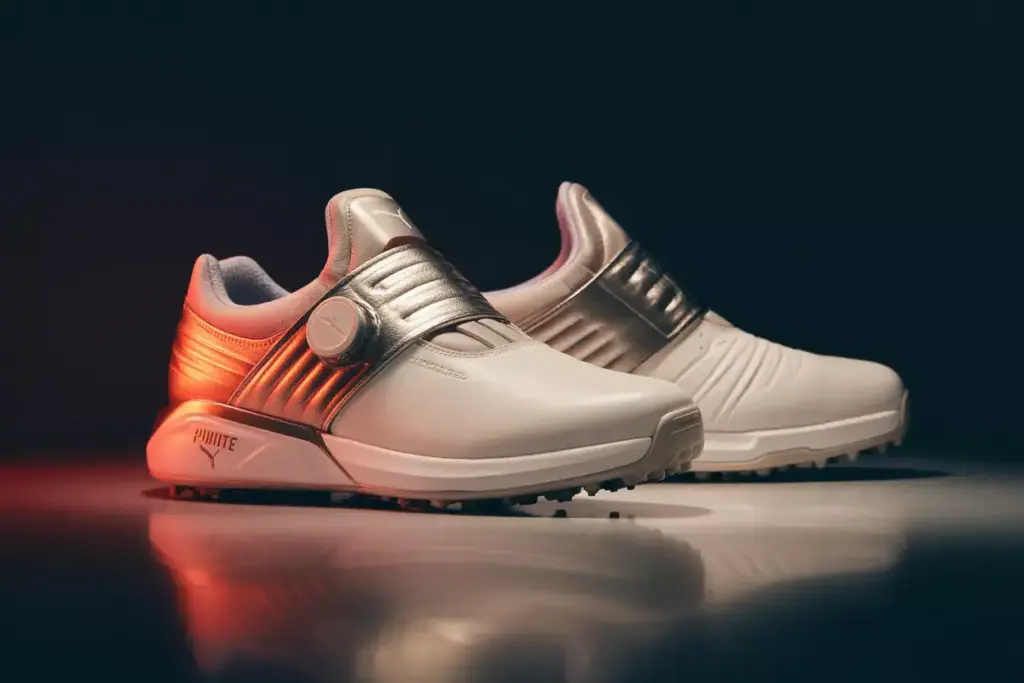 Puma ignite articulate premium leather metallic accents disc closure