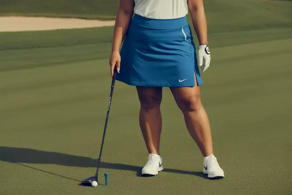 Nike dri fit victory plus size golf skirt a line silhouette compression shorts