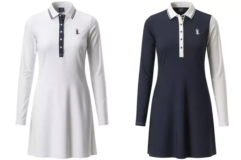 The classic polo golf dress with long sleeves and collar