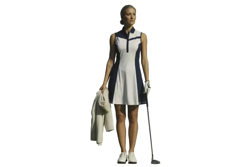 The Modern Golf Dress Revolution A Line Navy White Color Block