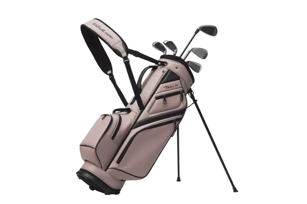 Modern golf stand bag with compartments upright view
