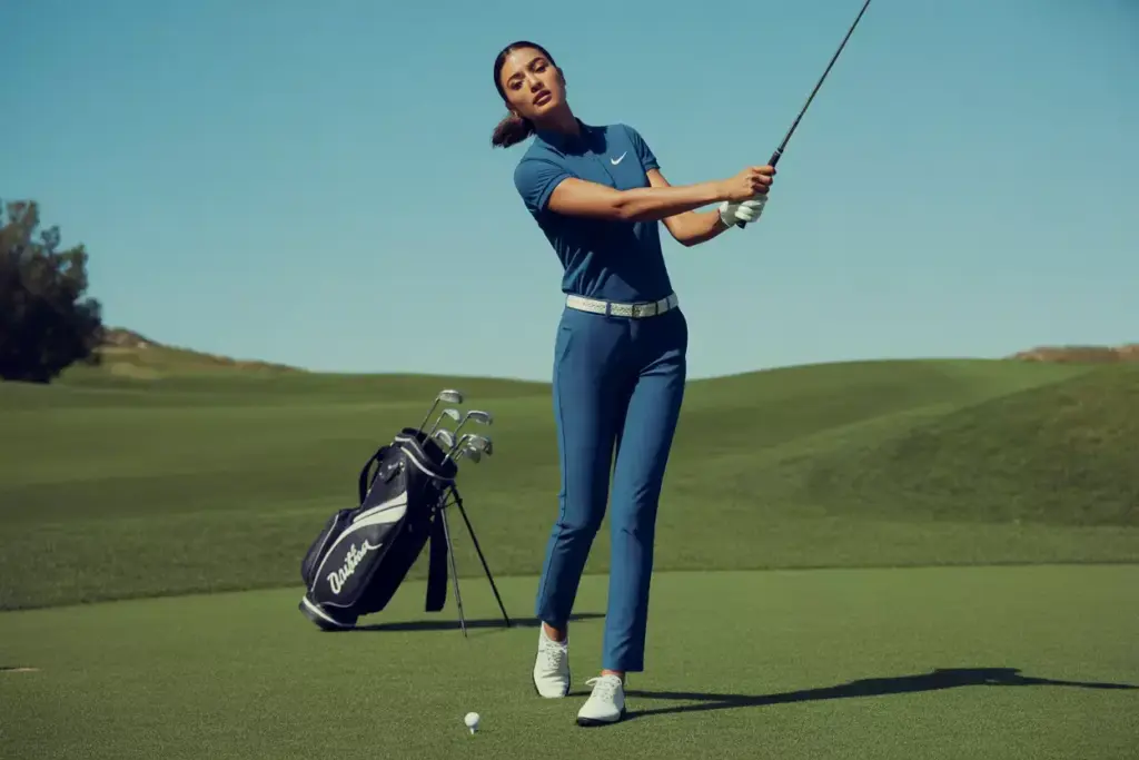 Nike dri fit victory golf pants navy tailored swing fairway