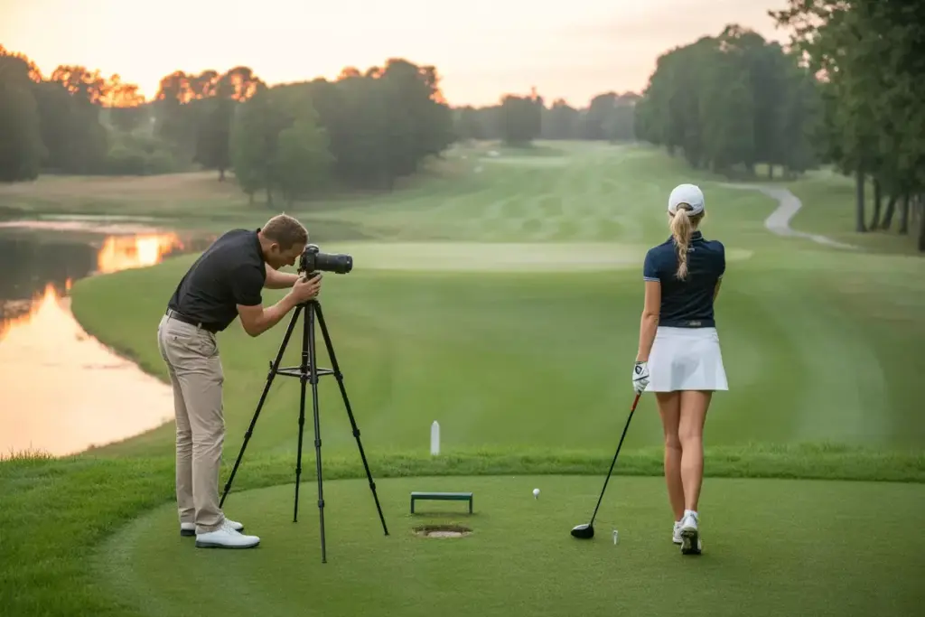 Master Timing Lighting Golden Hour Photographer Golfer Morning Dew Course