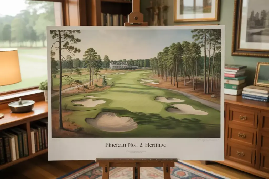 Pinehurst No2 Crowned Greens Pine Trees Art Print