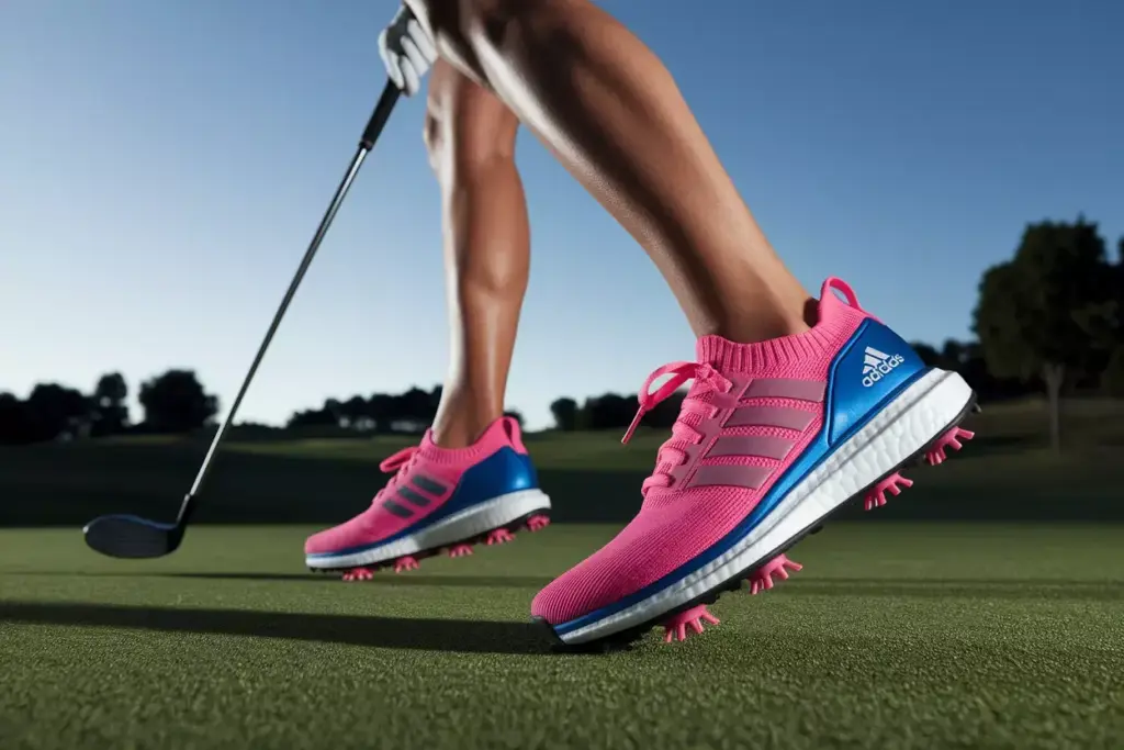 Adidas Codechaos Golf Shoes Bold Color Primenit Upper Mid Swing Action Golf Course