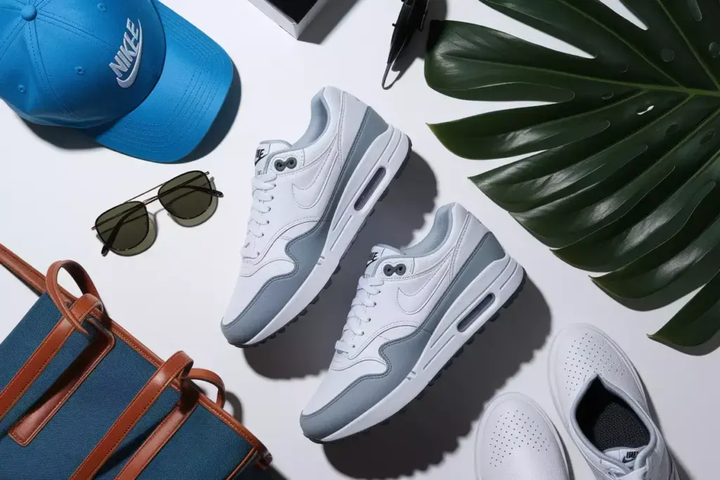 Nike Air Max 1g Golf Shoes Streetwear Flat Lay Versatile Casual Styling
