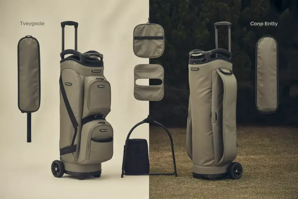 Convertible Hybrid Golf Bag Cover For Travel And Storage
