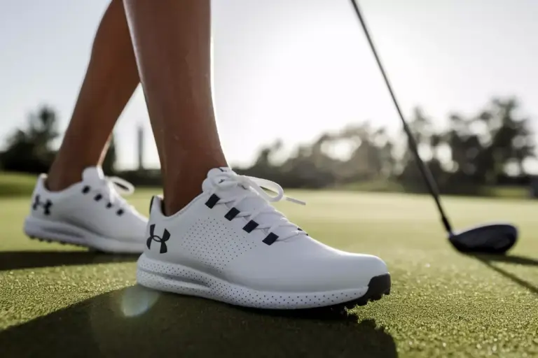 Under Armour Charged Breathe Sl Golf Shoes Perforated Upper Hot Weather Performance Sunlight