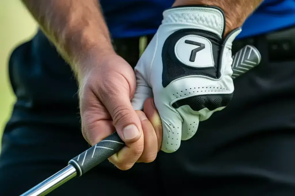 Close Up Of Flexed Lead Wrist And Hands Ahead At Impact