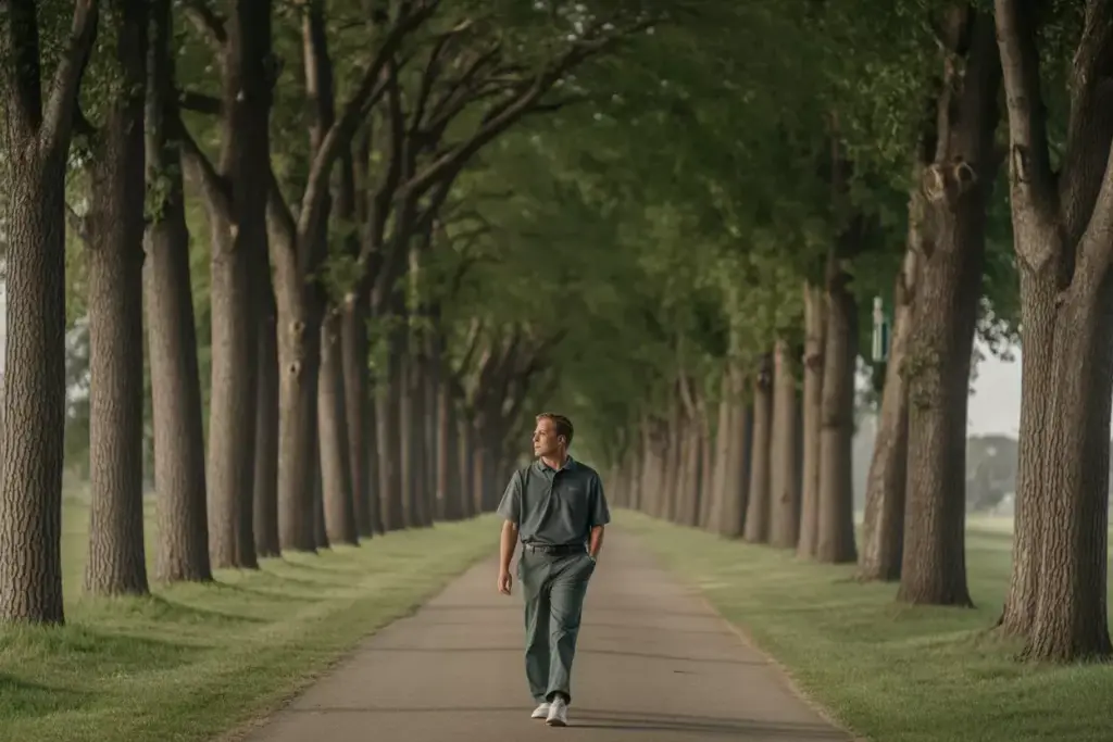 Tree Lined Cart Paths Senior Portrait Graduate Framed By Mature Trees Along Shaded Path
