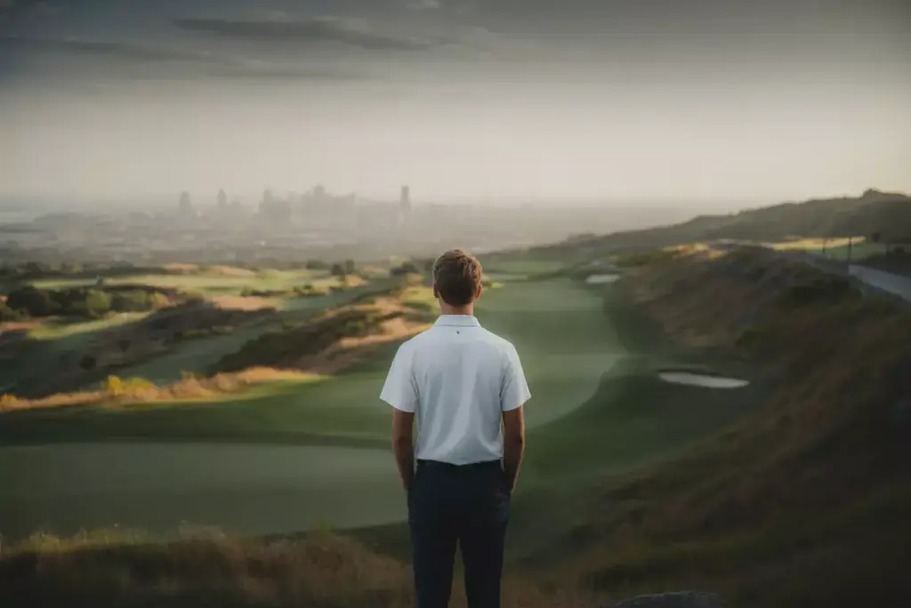 Scenic Overlooks Senior Portrait Graduate On Hilltop With Panoramic Vista Of Landscape