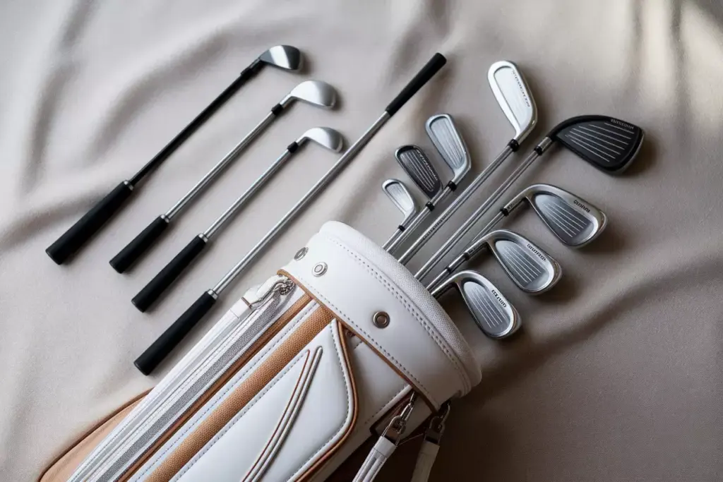 Stylish Flatlay Of Cleveland Bloom Golf Set Showcasing Coordinated Colors And Alignment Driver