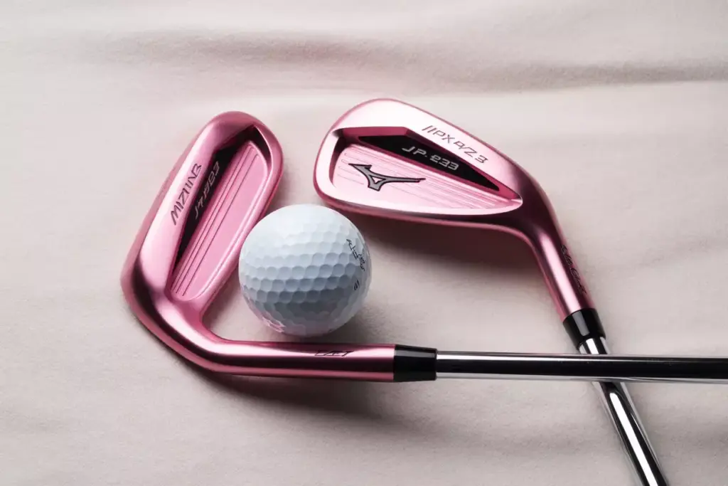 Mizuno Jpx Pink Hot Metal Irons Flat Lay Grooves Ball