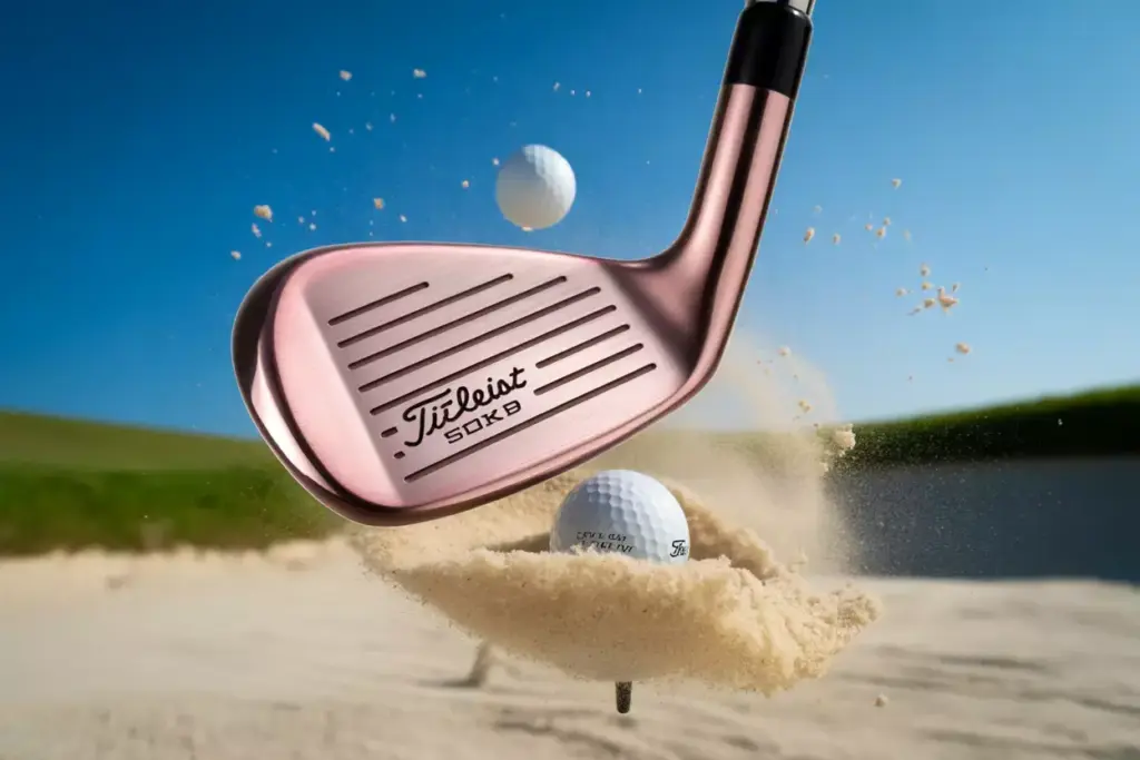 Titleist Vokey Pink Wedge Bunker Shot Sand Explosion Spin