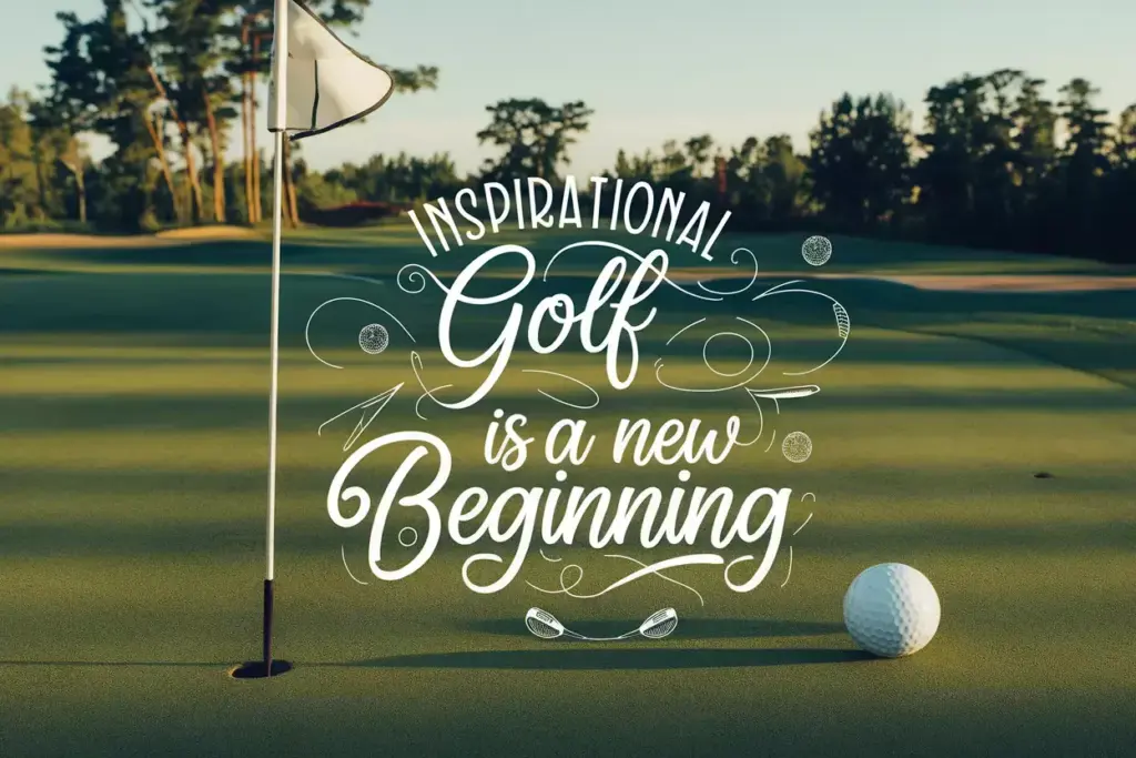 Motivational Golf Quote Script Font Delicate Line Drawings