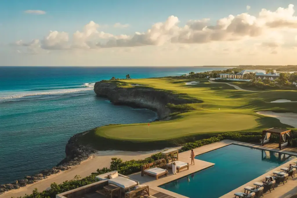 Secrets Cap Cana Cliff Top Golf Hole With Infinity Pool