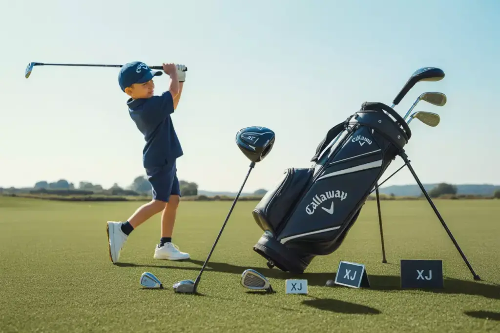 Callaway Xj Junior Swinging Titanium Driver On Practice Range