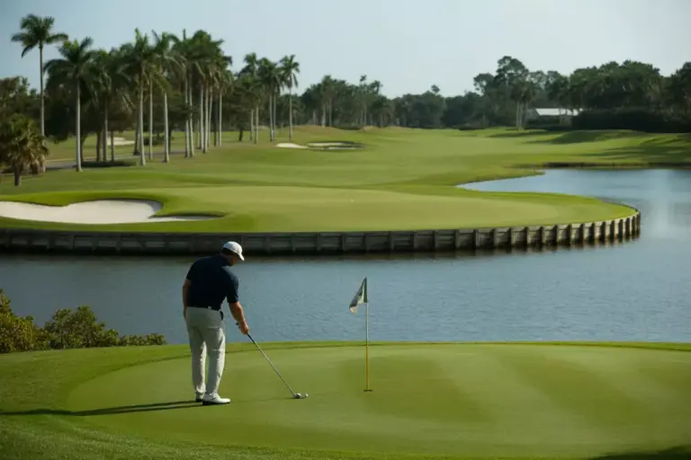 North Palm Beach Country Club Nicklaus Redesign Water Hazard Approach