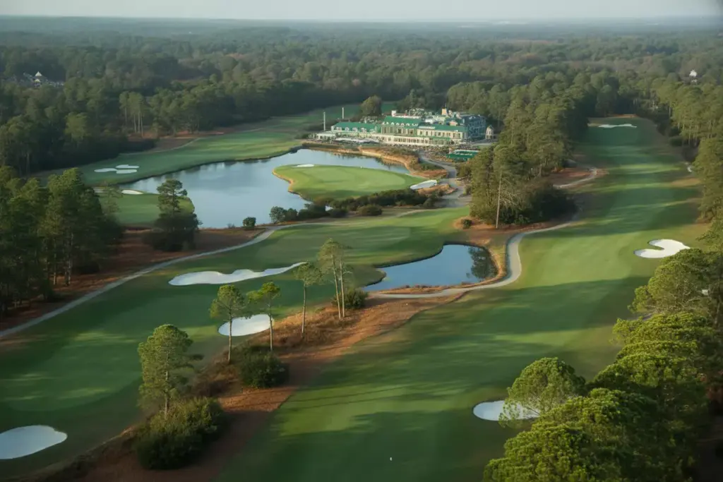 Aerial Birds Eye View Entire Augusta National Course Layout